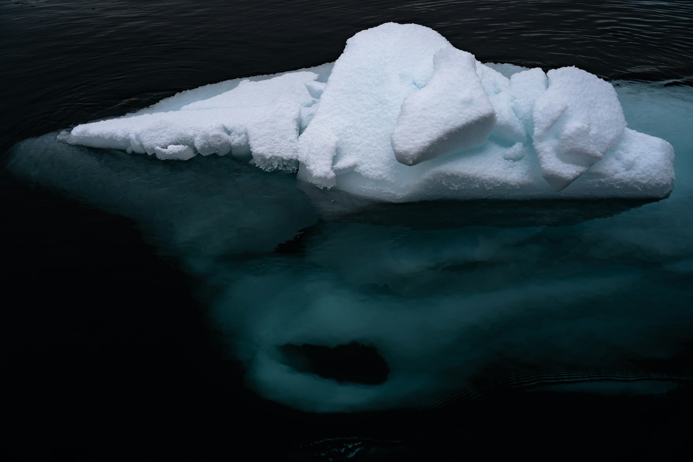 A monumental iceberg drifting in Antarctic waters